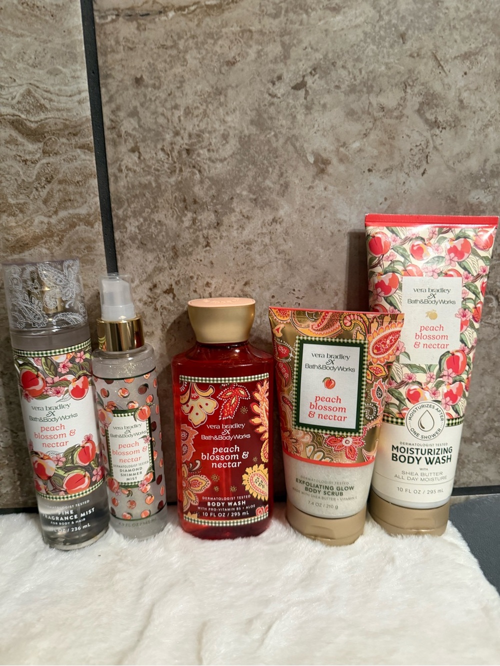 Bath & Body Works Peach Blossom & Nectar Set - peach, coral, gold